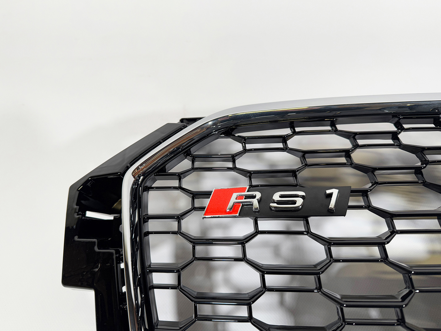 Audi A1 LIFT 2015-2018 Front Grill, Honeycomb Grill, RS1 Chrome Quattro Style